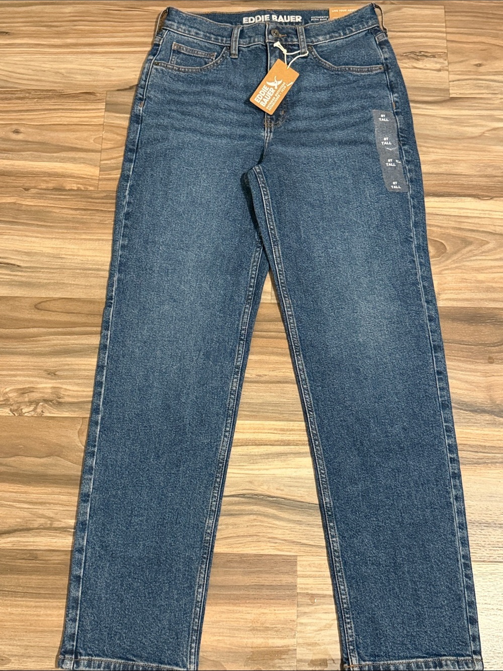 Eddie Bauer Women's Authentic High-Rise Perfect Straight Leg Jeans Sz 8T NWT